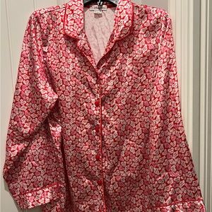 The Disney Store candy hearts pajama set. Size adult medium. EUC.